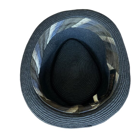 Goorin Bros Sz XL Fedora Cap Hat Banded Black Derby Dapper Retro Paper Clean 22" - Picture 6 of 16